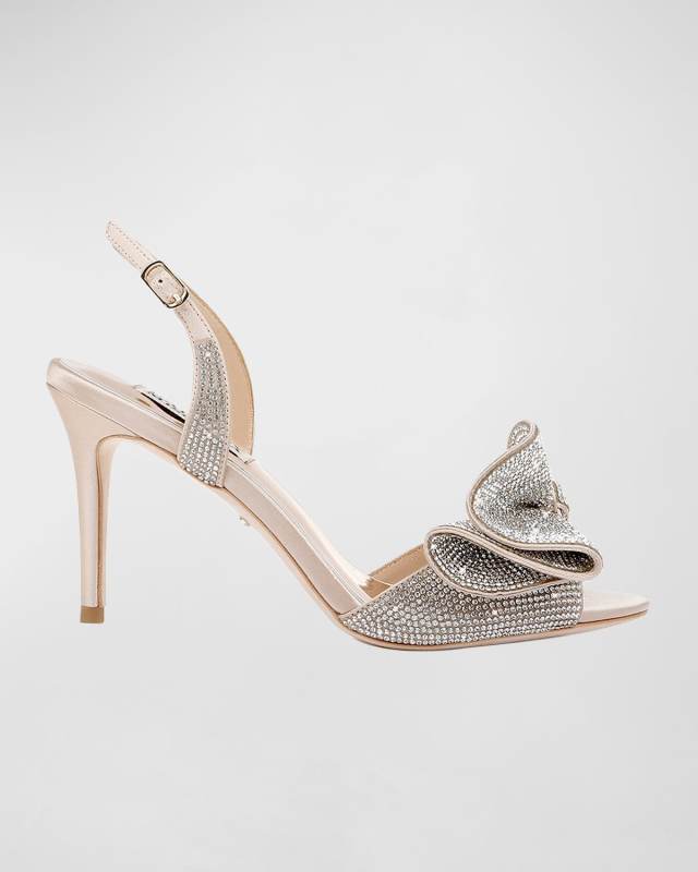 Rennie Strass Ruffle Slingback Sandals