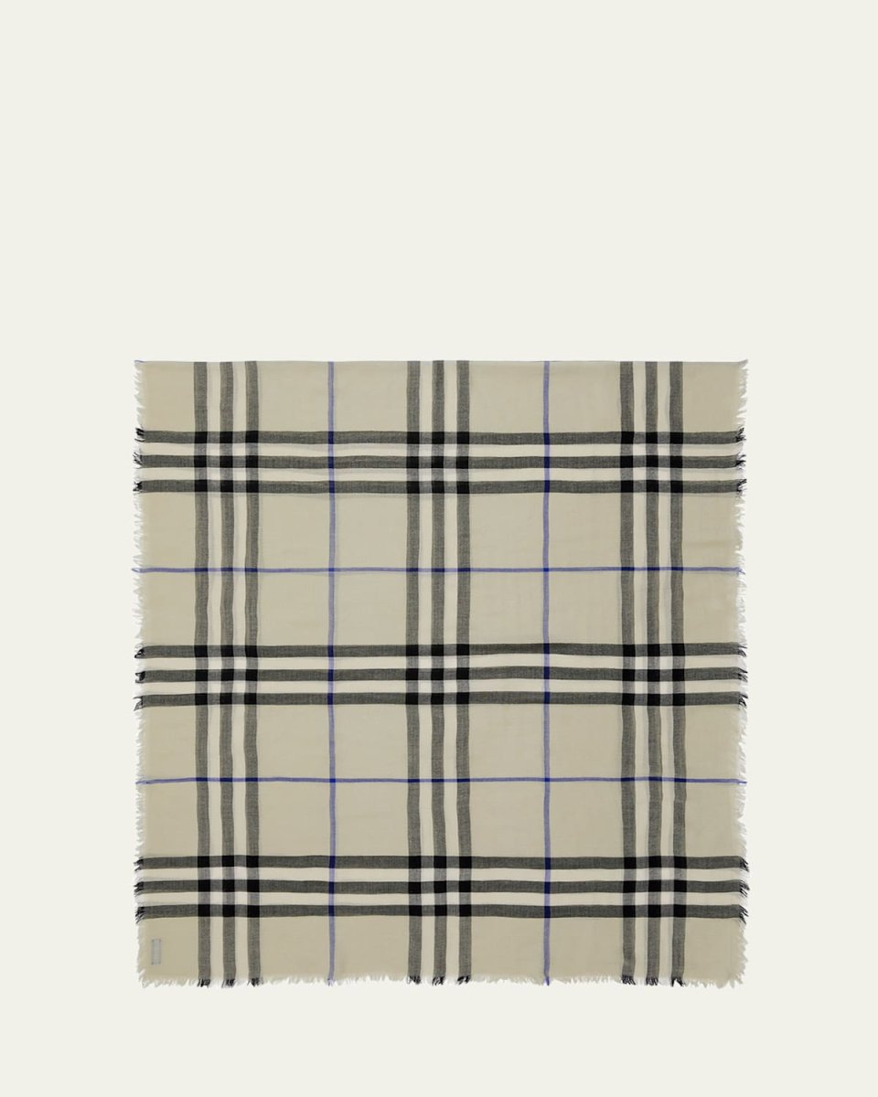 Giant Check Wool Scarf