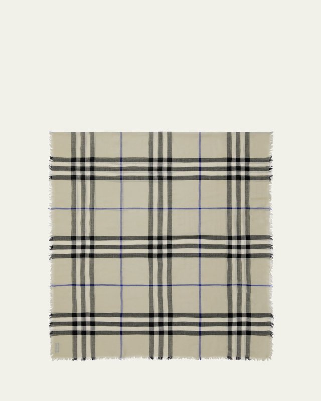 Giant Check Wool Scarf