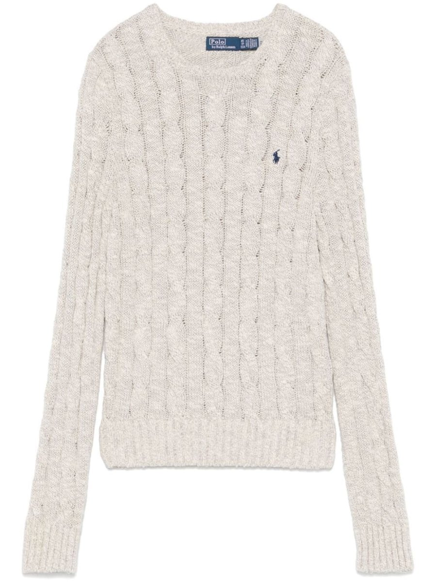 cable-knit sweater