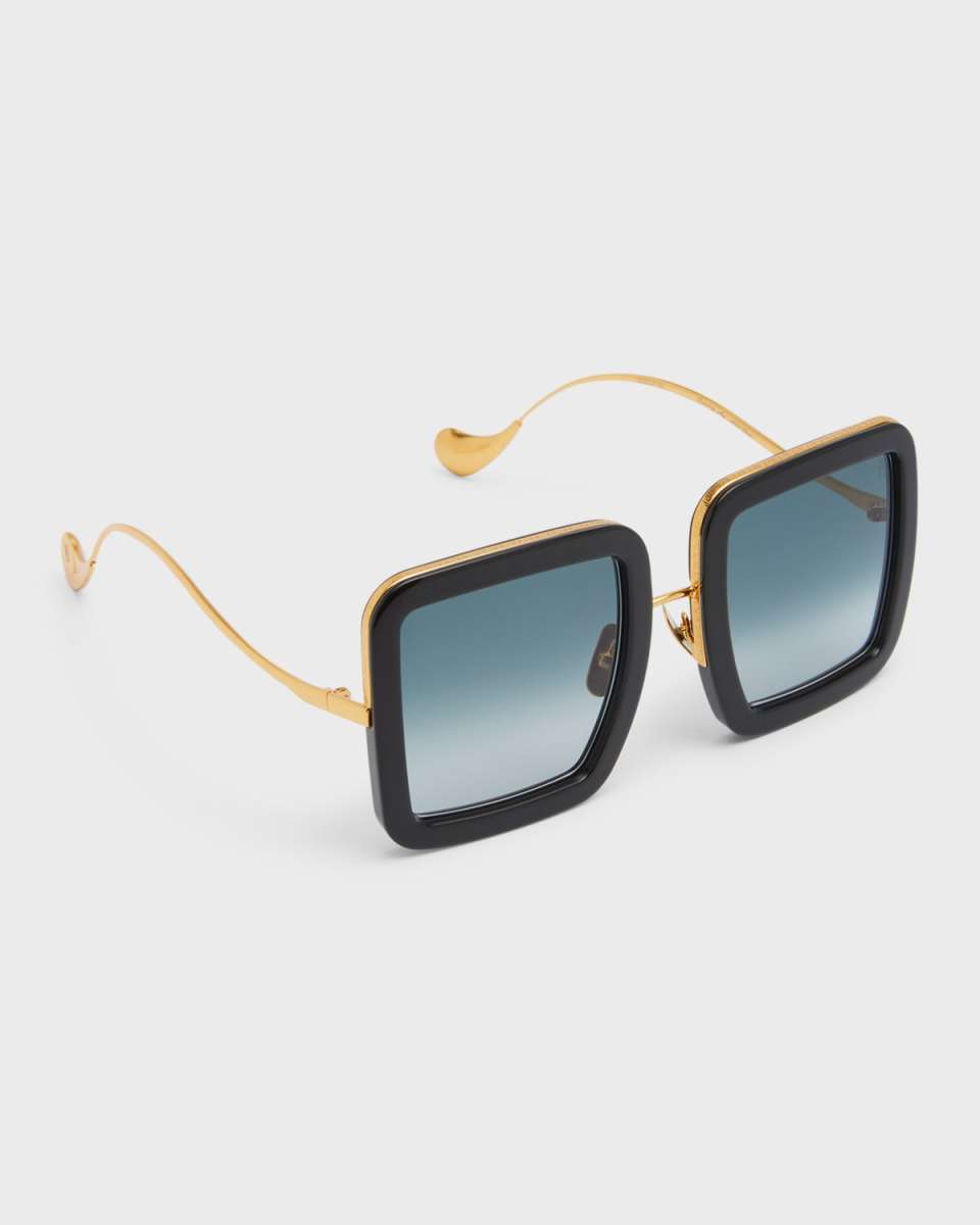 Beaming Sky Square Mixed-Media Sunglasses