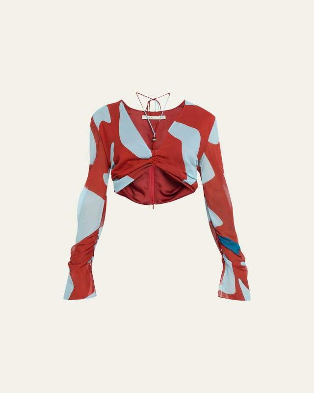 Frankie Gathered-Sleeve Top
