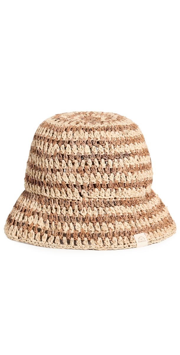 Loeffler Randall Jocelyn Raffia Bucket Hat Brown/Natural
