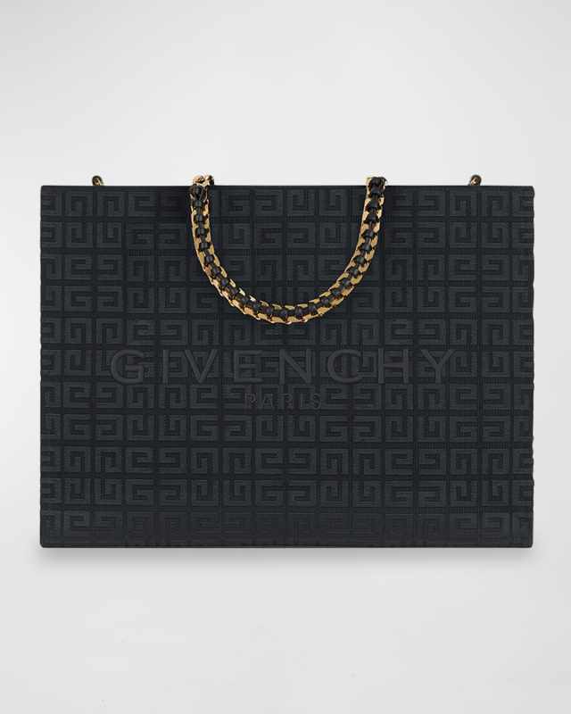G-Tote Medium Shopping Bag in 4G Logo Canvas with Chain Handles
