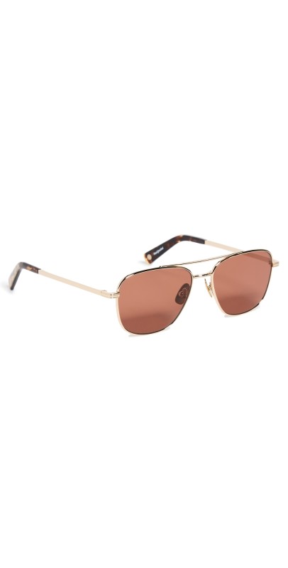 GARRETT LEIGHT El Capitan Sunglasses Gold-Tortoise/Bordeaux Polar