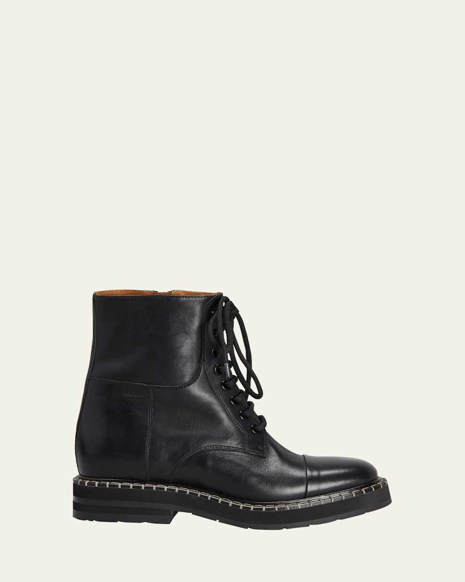 Noua Leather Lace-Up Ankle Boots