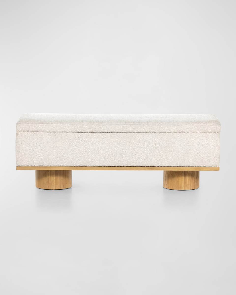 Navi Upholstered Boucle Bench