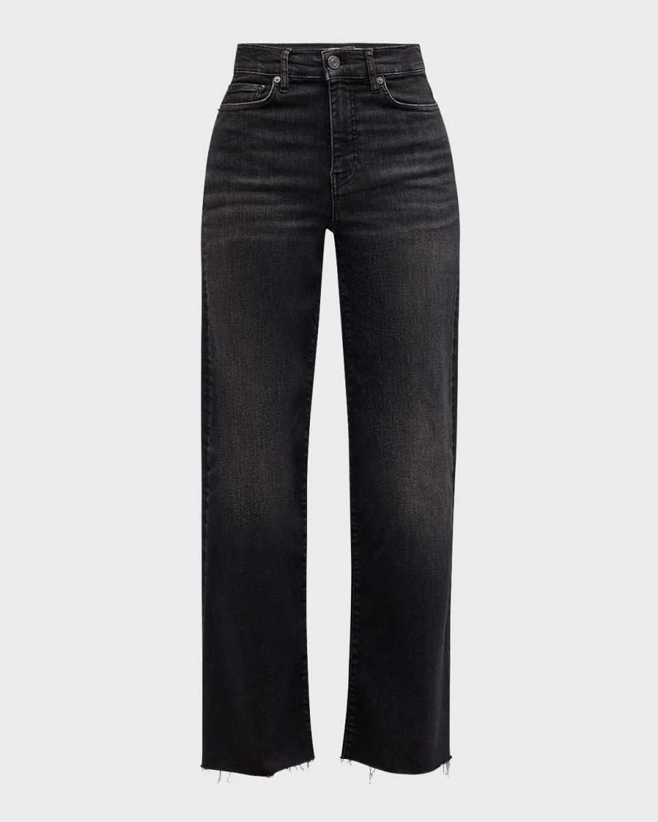 Le Slim Palazzo Raw Fray Jeans