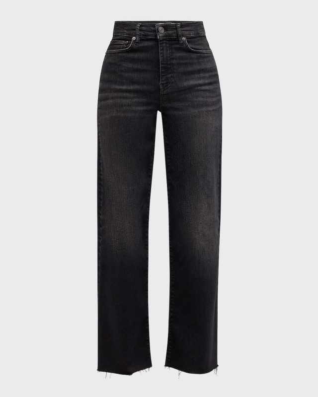 Le Slim Palazzo Raw Fray Jeans