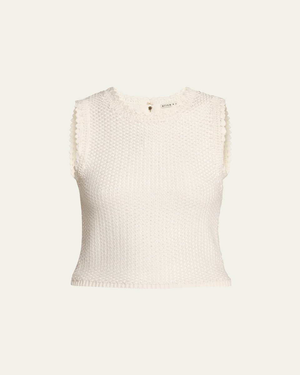Amity Open-Knit Cropped Tank Top
