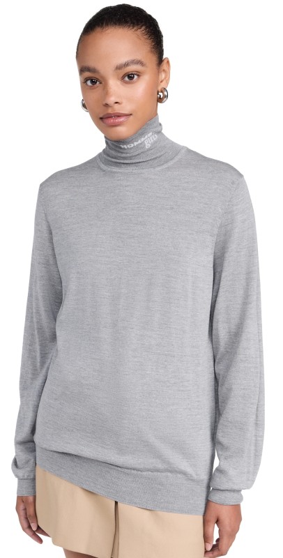 HOMMEGIRLS Wool Turtleneck Heather Grey