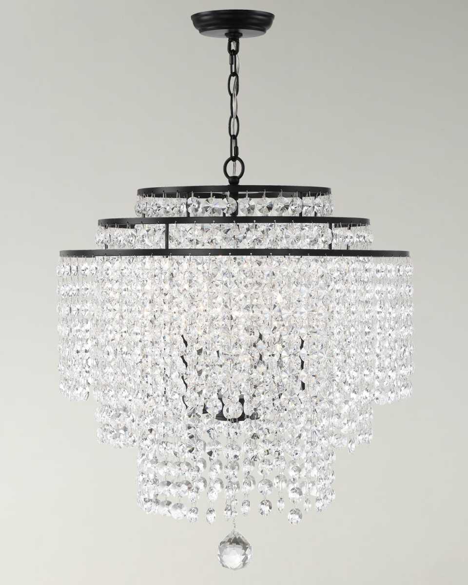 Gabrielle 6-Light Matte Black Chandelier