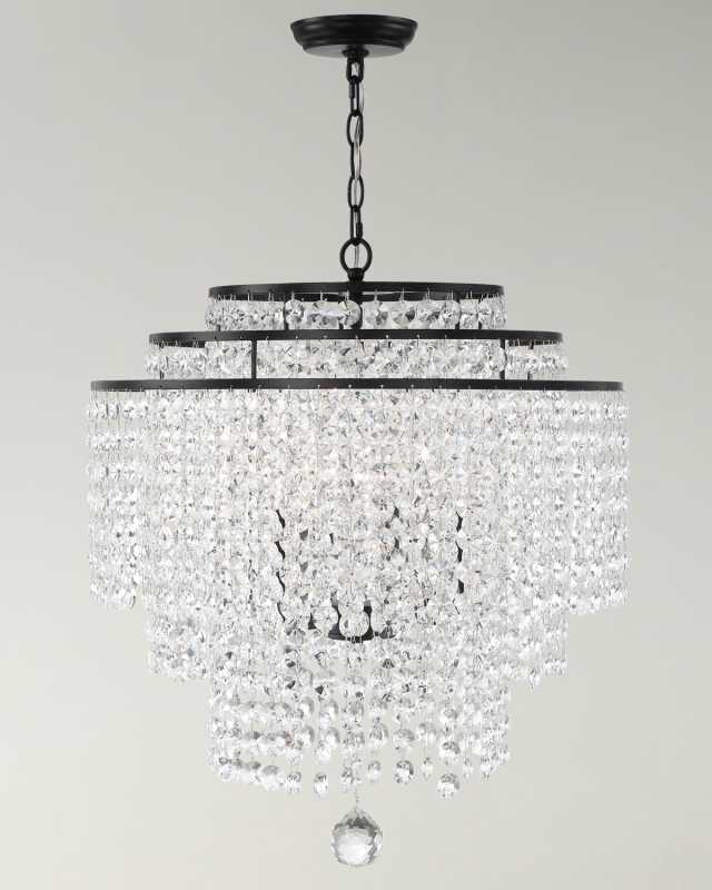 Gabrielle 6-Light Matte Black Chandelier
