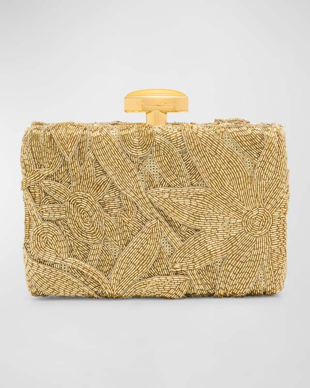 Embellished Satin Clutch Bag