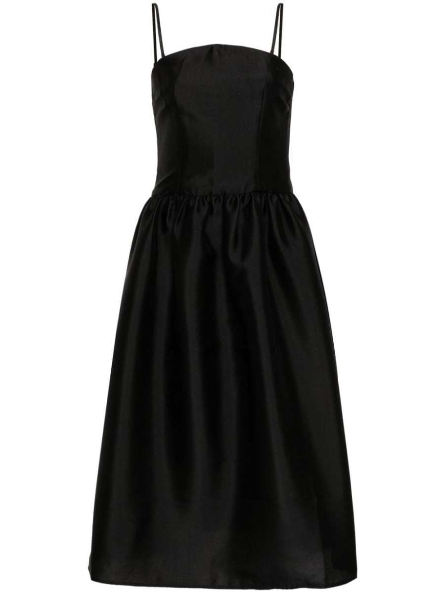 taffeta midi dress
