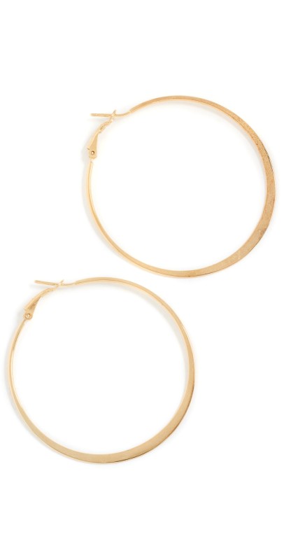 Jennifer Zeuner Jewelry Small Hoop Earrings Gold