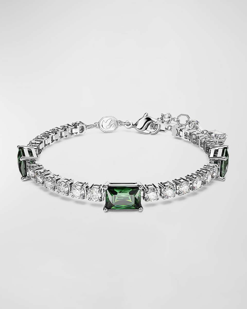 Matrix Rhodium-Plated Crystal Tennis Bracelet