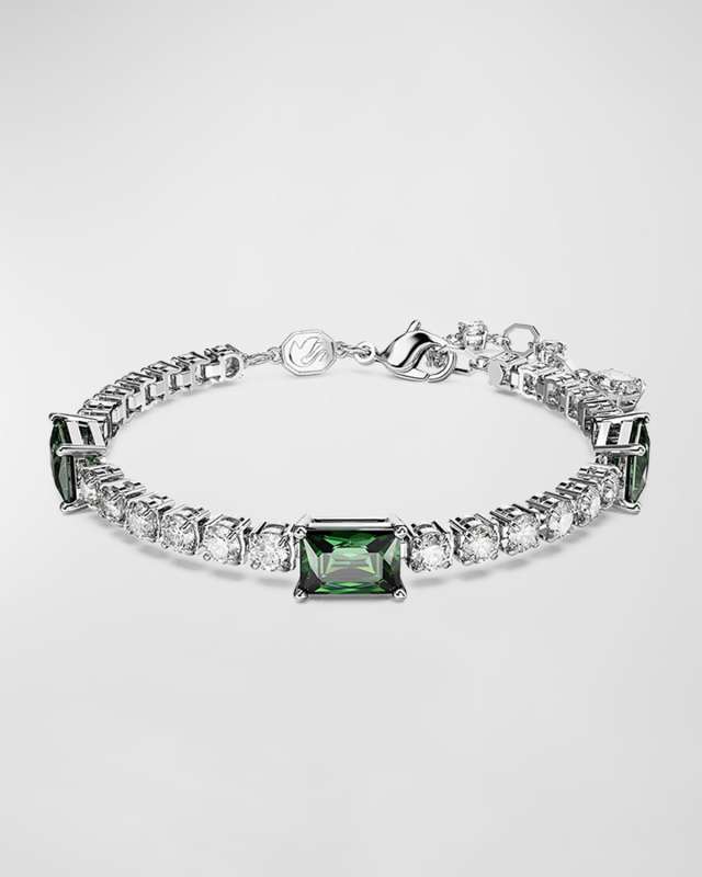 Matrix Rhodium-Plated Crystal Tennis Bracelet