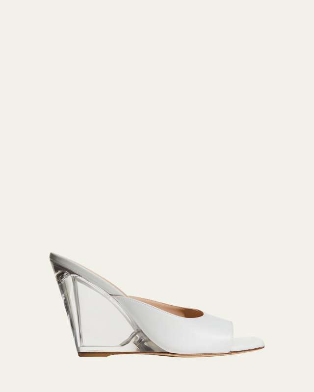 Tia Transparent Wedge Slide Sandals