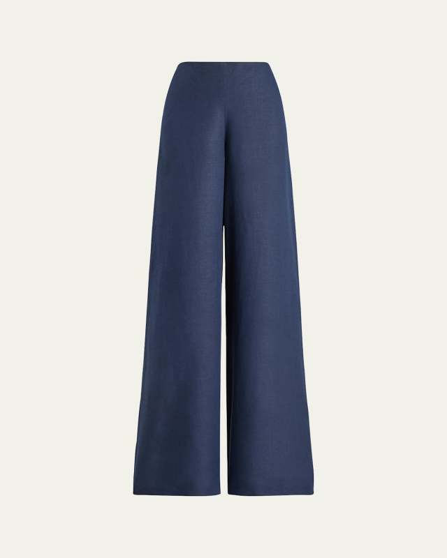 Daria Linen Wide-Leg Pants