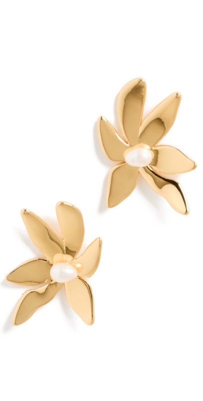 Lele Sadoughi Iris Stud Earrings Gold