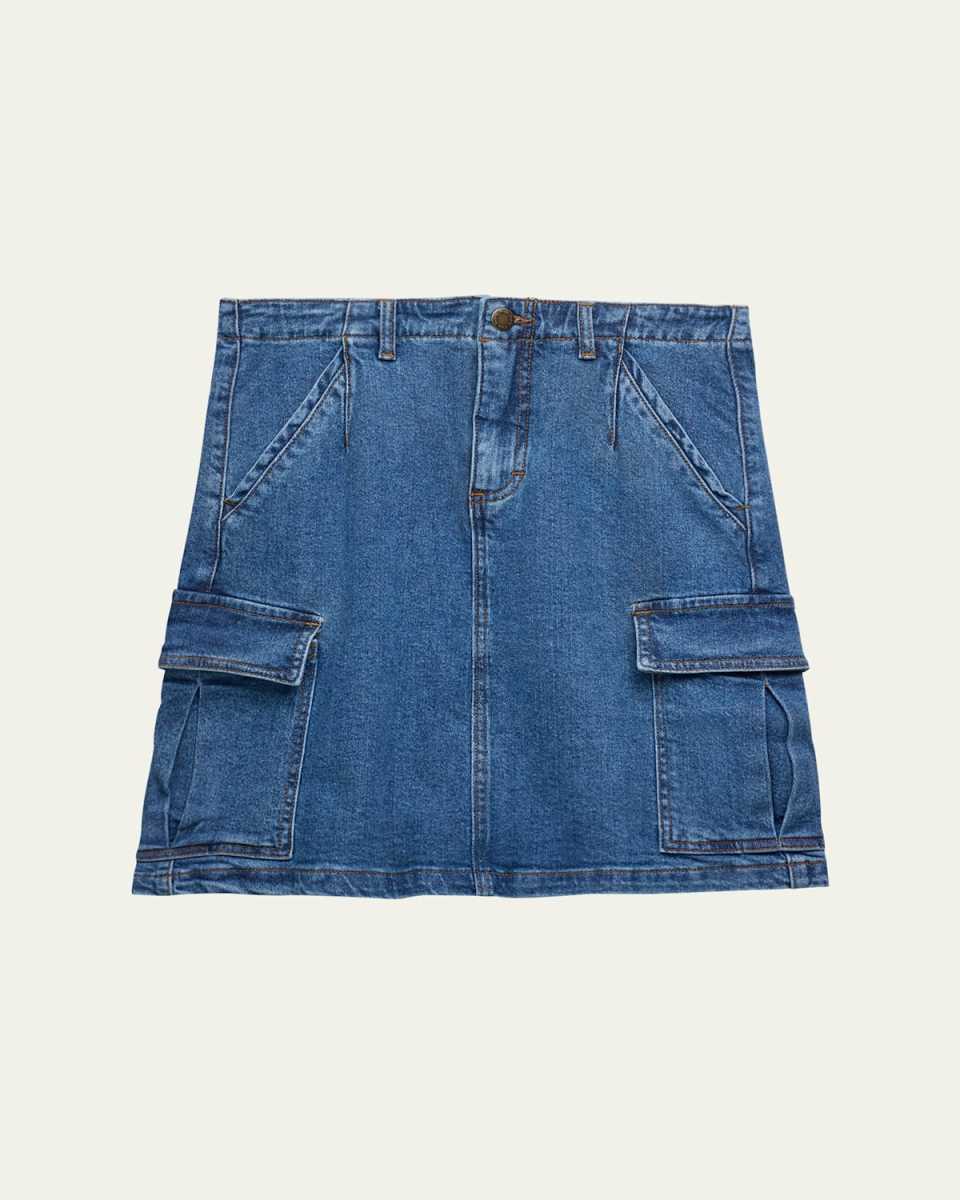Girl's Belli Denim Cargo Skirt, Size 7