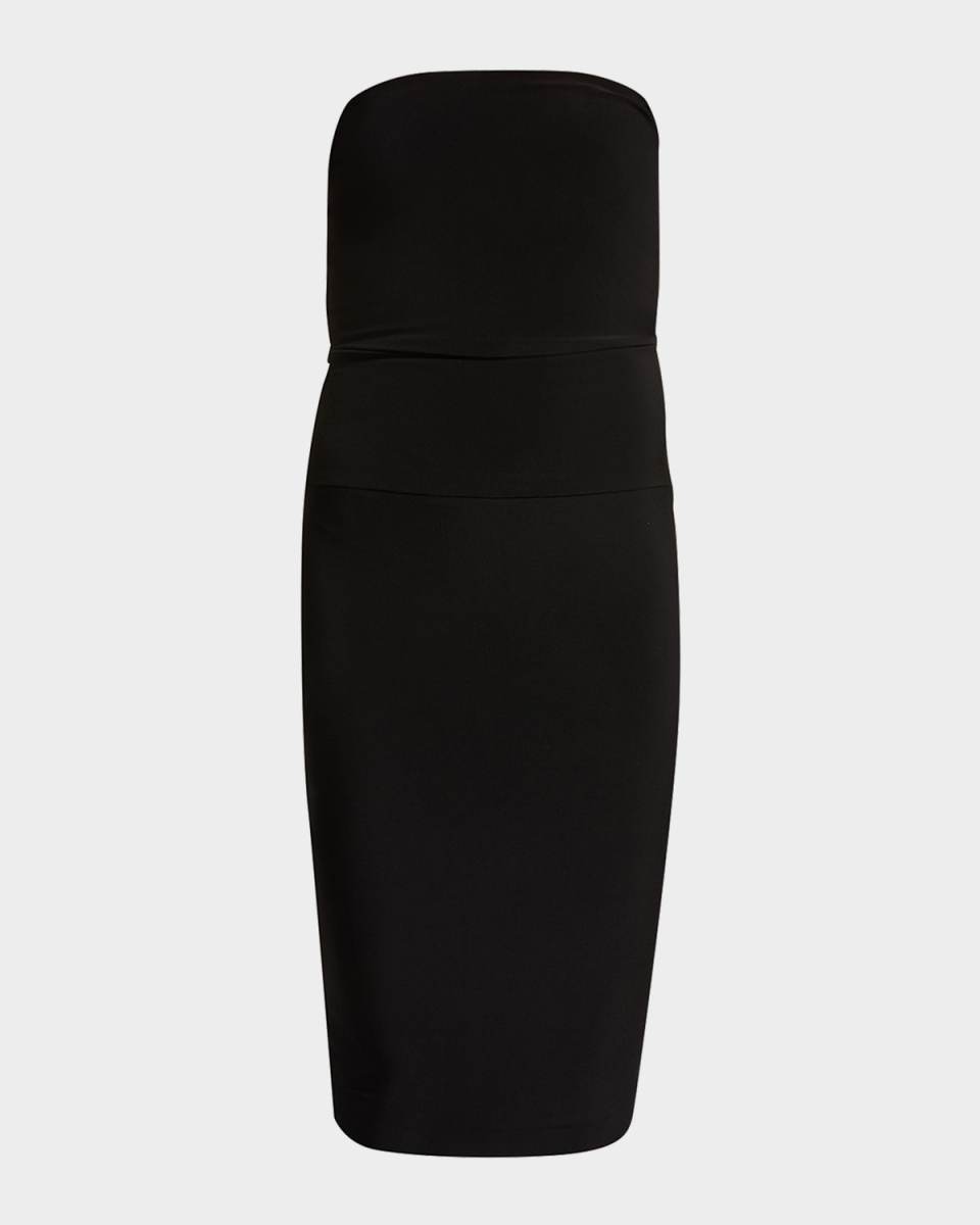 Strapless Knee-Length Fitted Dress