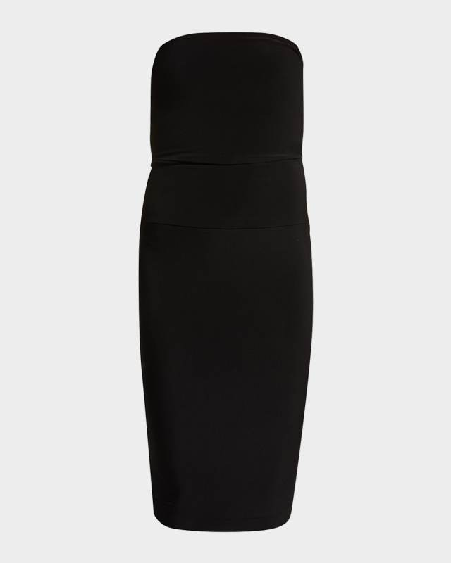 Strapless Knee-Length Fitted Dress