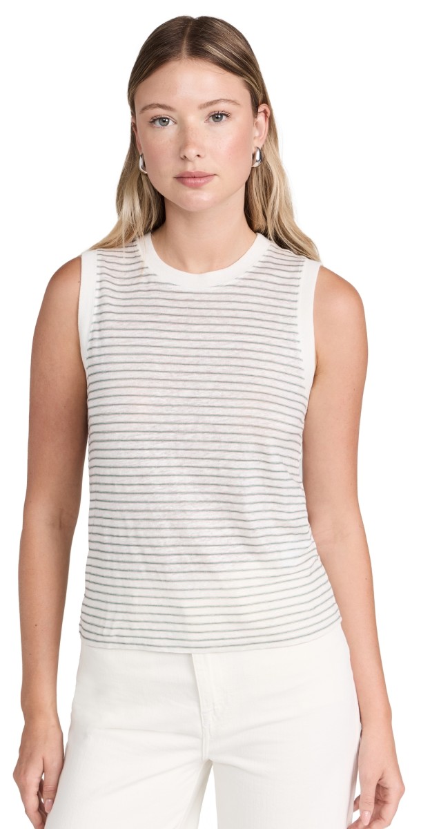 FRAME Muscle Crew Tee Green Gem Multi