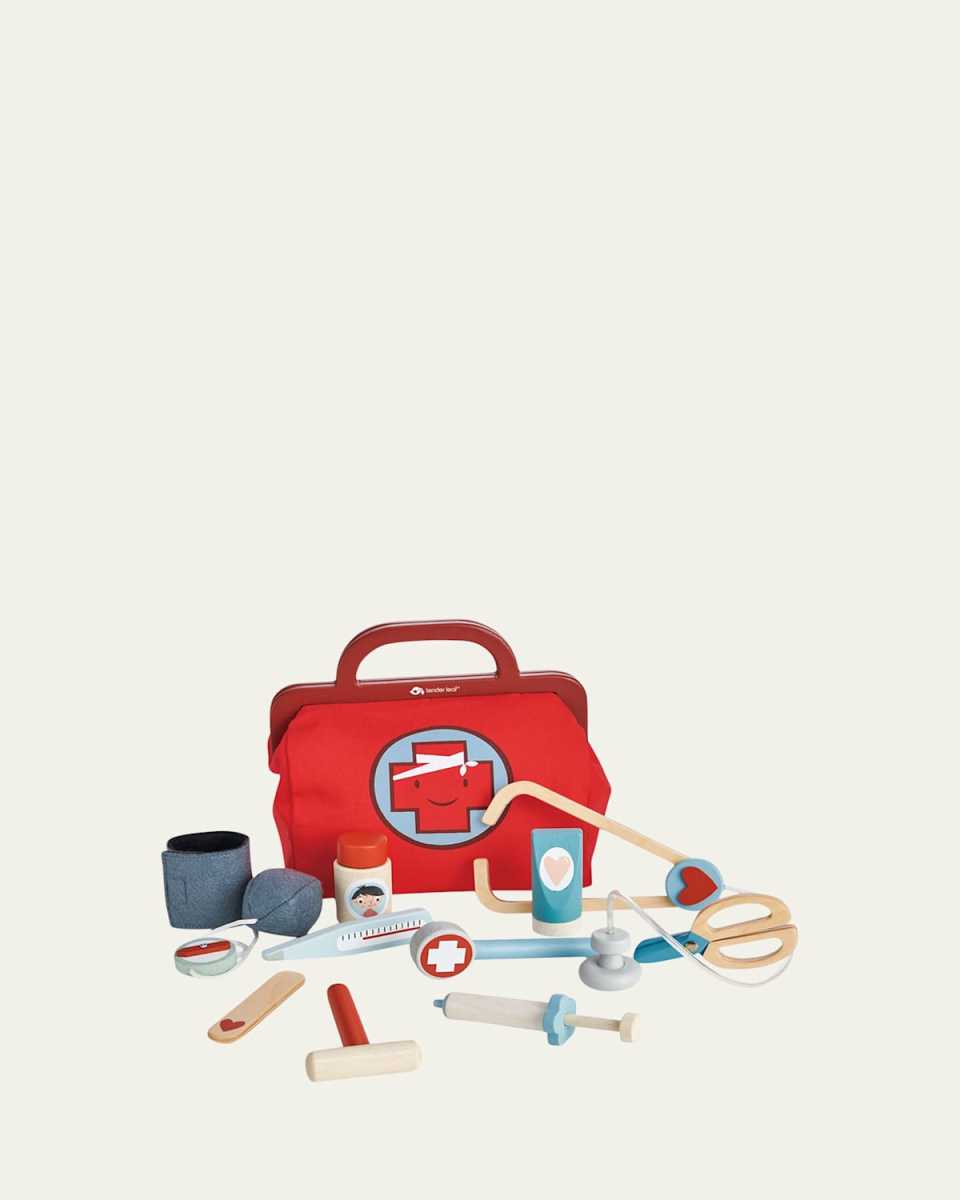 Kid's Retro-Style Doctor's Bag Toy Kit