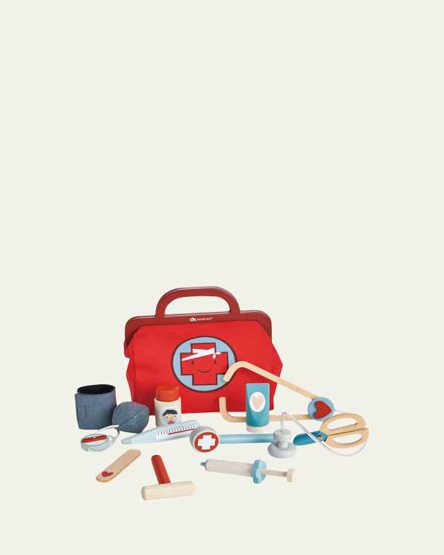 Kid's Retro-Style Doctor's Bag Toy Kit