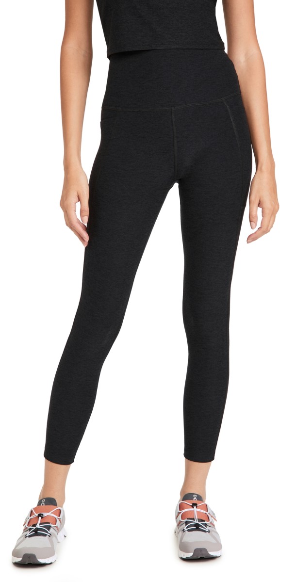 Beyond Yoga Spacedye Out Of Pocket High Waisted Midi Leggings Darkest Night