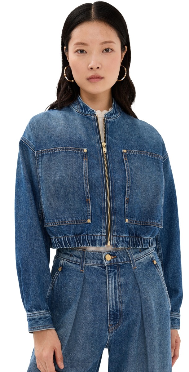Ulla Johnson The Alessa Jacket Danube Medium Indigo Wash