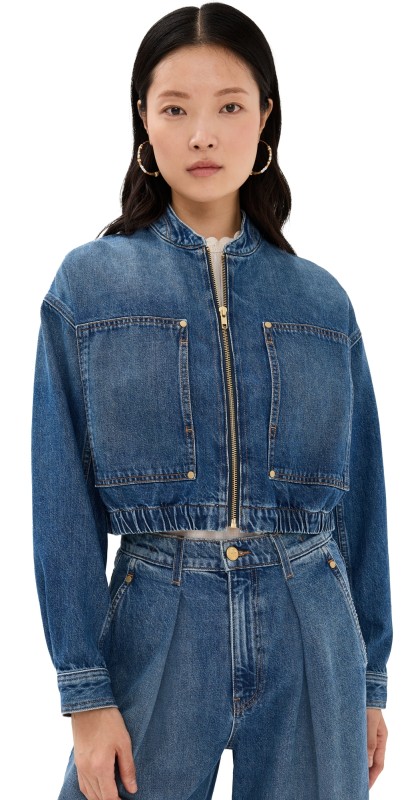 Ulla Johnson The Alessa Jacket Danube Medium Indigo Wash