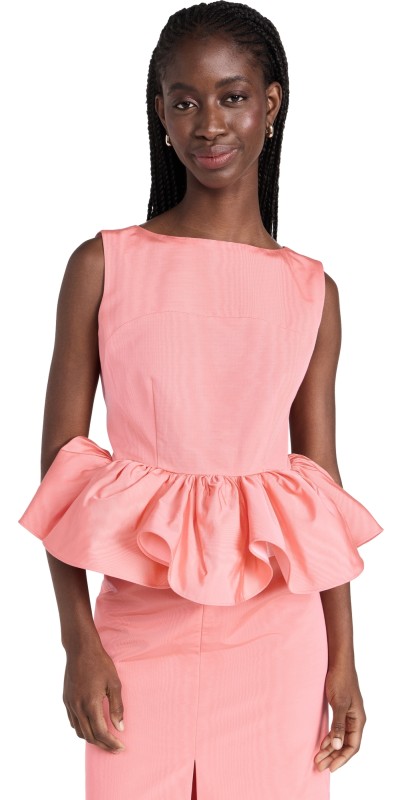 Bach Mai Peplum Top Rococo Pink
