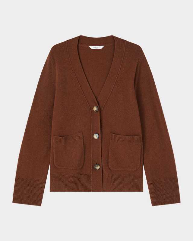 Carine Button-Down Wool Cardigan