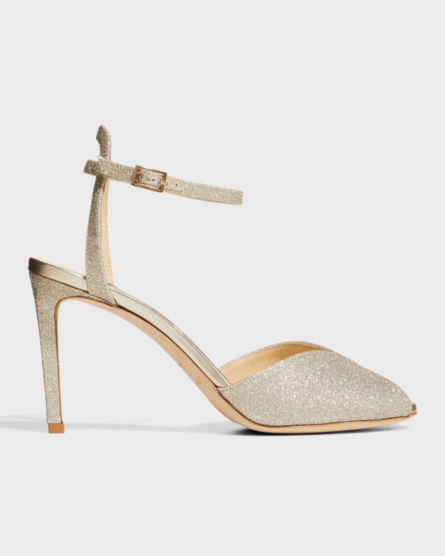 Sacora Glitter Ankle-Strap Sandals