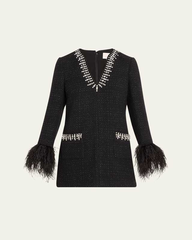 Kas Embellished Boucle Mini Dress