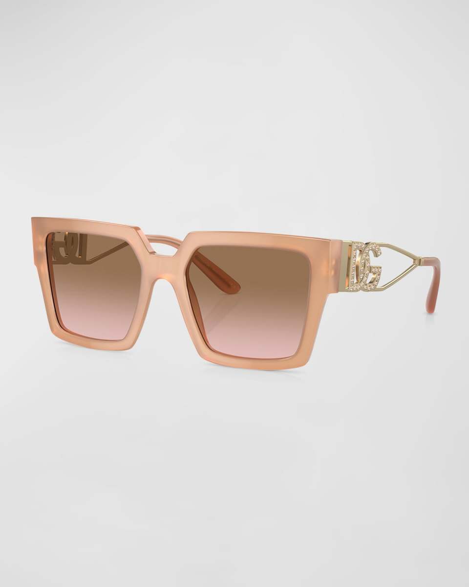 Embellished DG Acetate Square Sunglasses