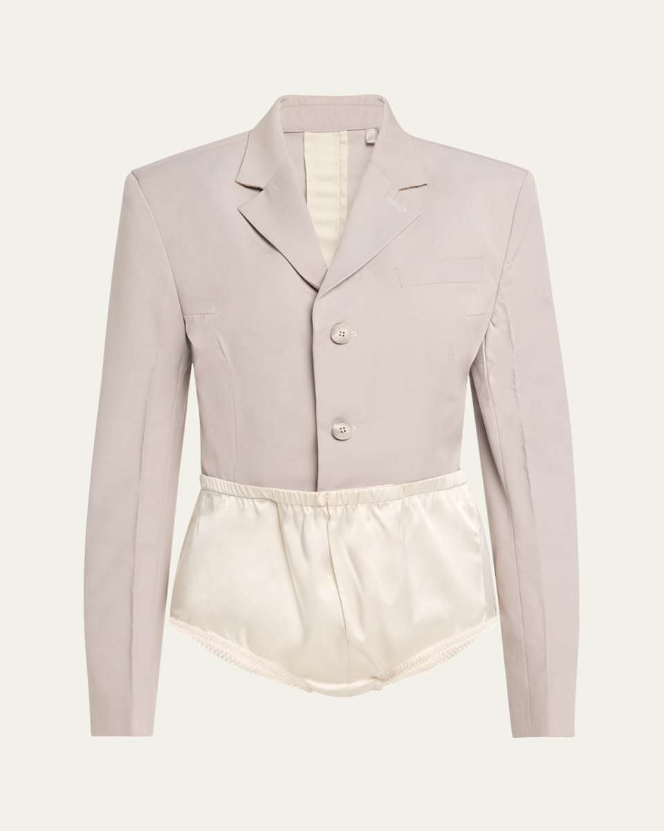 Buttoned Blazer Bodysuit