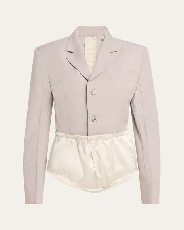 Buttoned Blazer Bodysuit