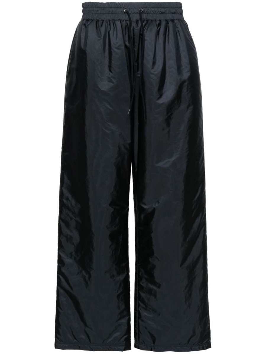 enamel-triangle padded straight trousers