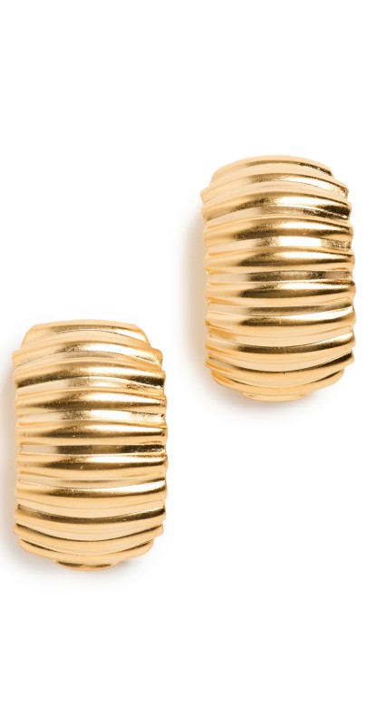 Elizabeth Cole Indigo Earrings Gold