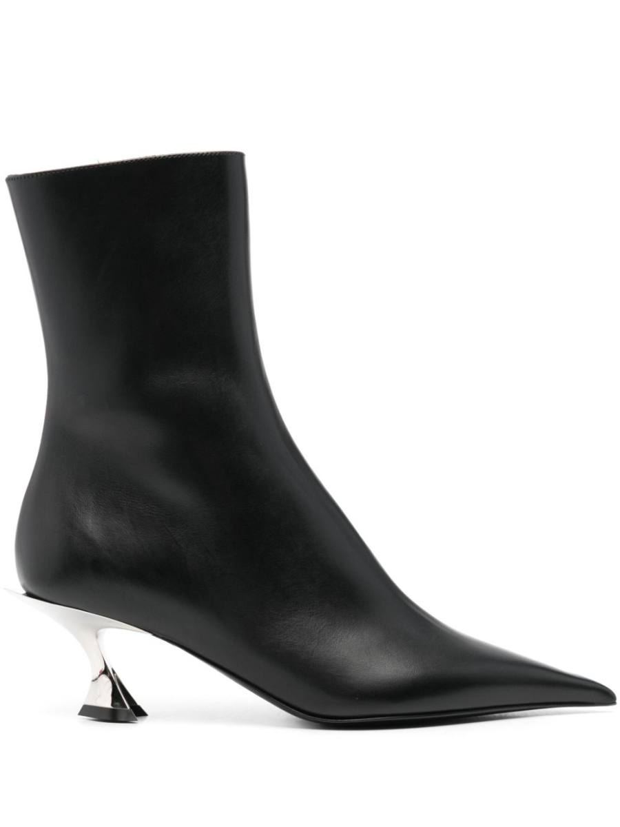 60mm leather ankle boots