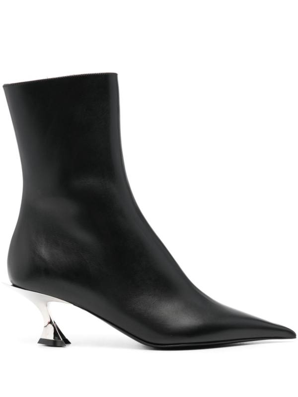 60mm leather ankle boots