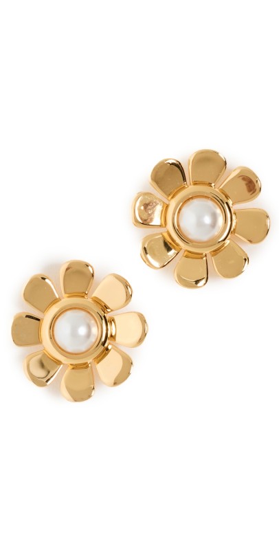 Lele Sadoughi Daisy Stud Earrings Gold