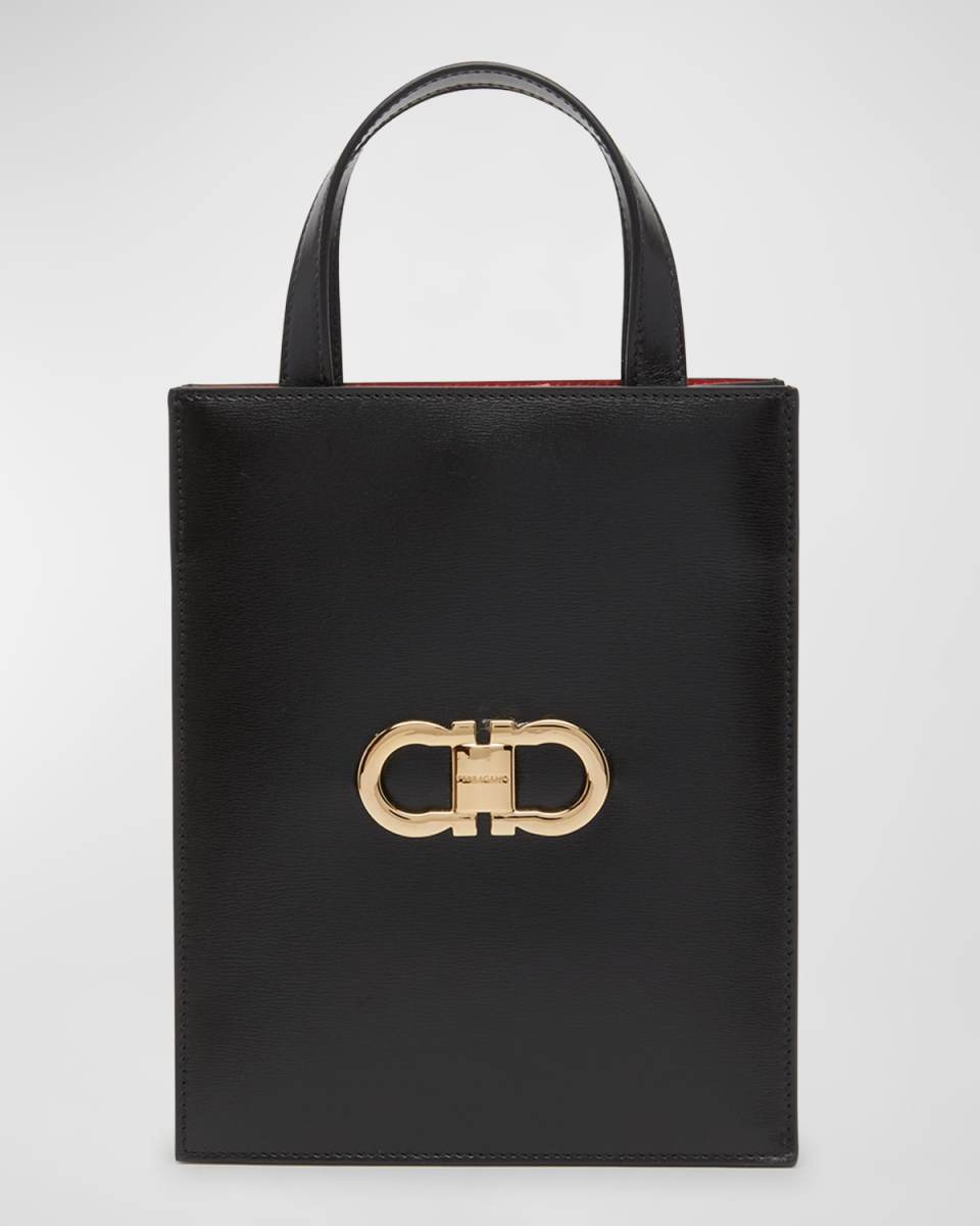 Double Gancio Bicolor Mini Tote Bag