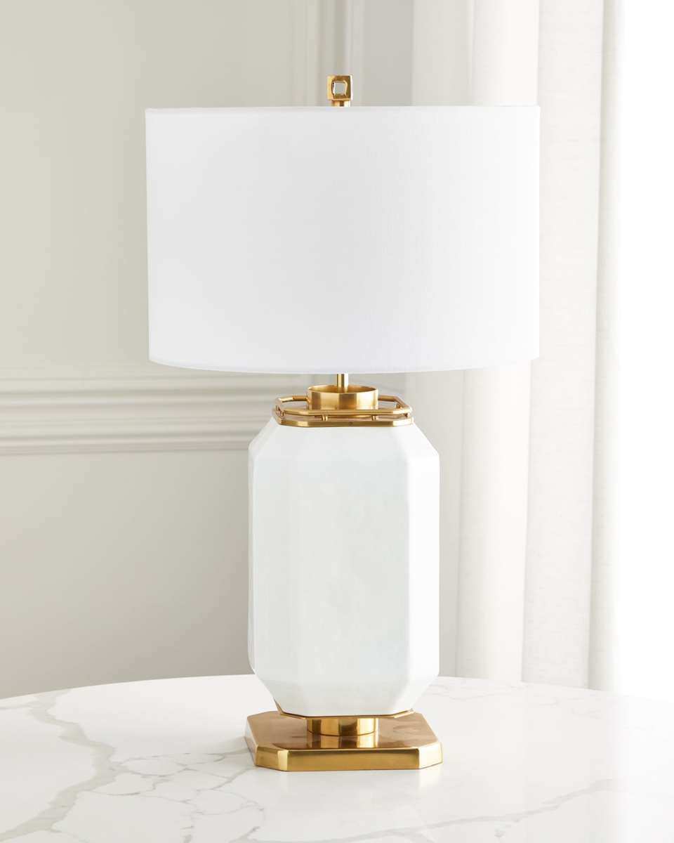 Glass & Brass Table Lamp