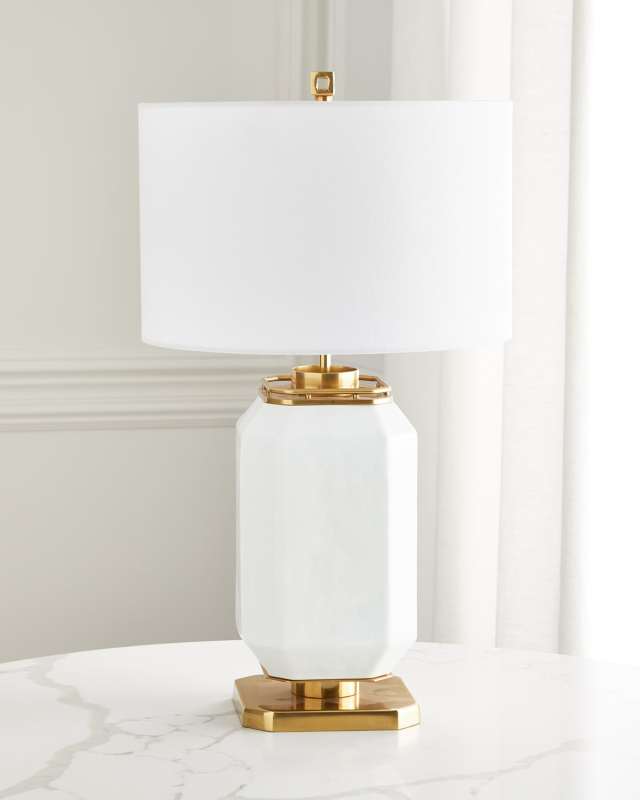 Glass & Brass Table Lamp
