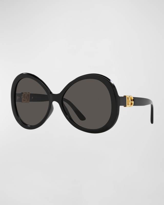 Oversized Plastic Oval Sunglasses